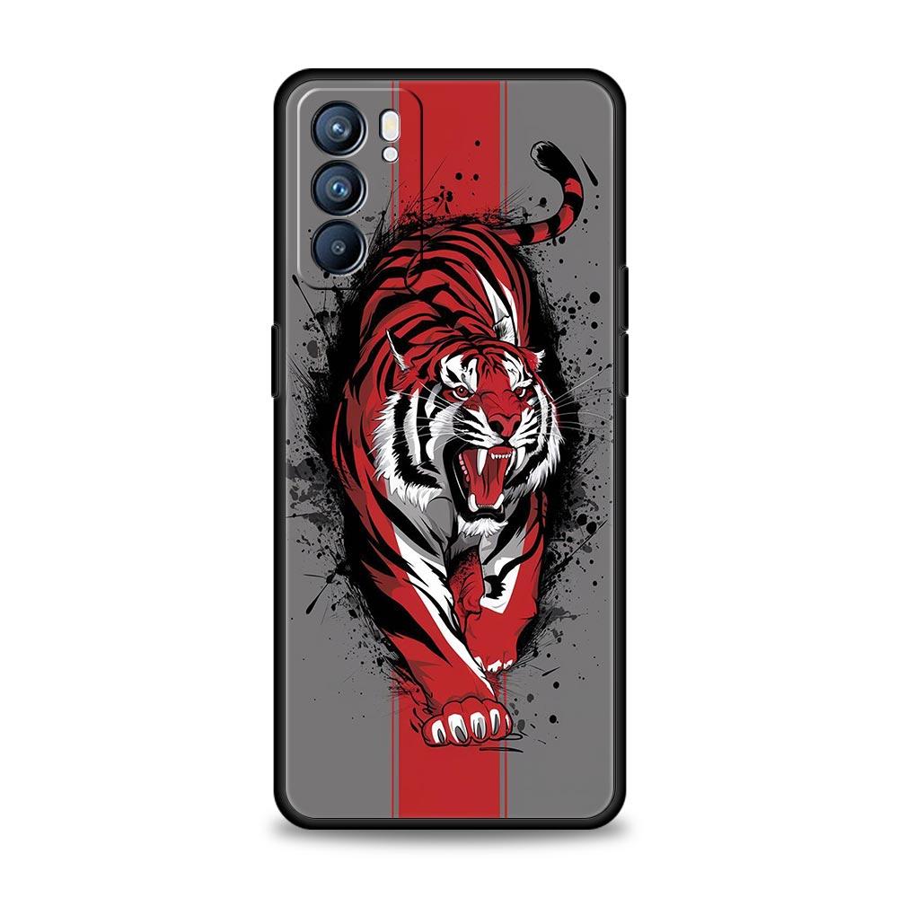 

Phone Case Cover For Oppo A17 A31 A54 A57 A78 A79 Find X5 X6 Reno 7 8 10 11 12 13 F Pro 5G Soft TPU Shell Cartoon Tiger Pattern Oppo Find X6 Pro