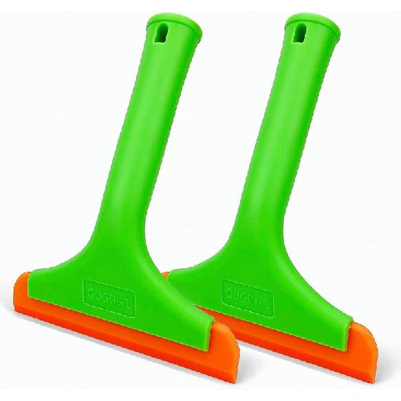 Super Flexible Silicone Squeegee, Auto Water Blade, Water Wiper, Shower Squeegee, 5.9'' Blade And 7.5'' Long Handle, For Car Windshield, Window,