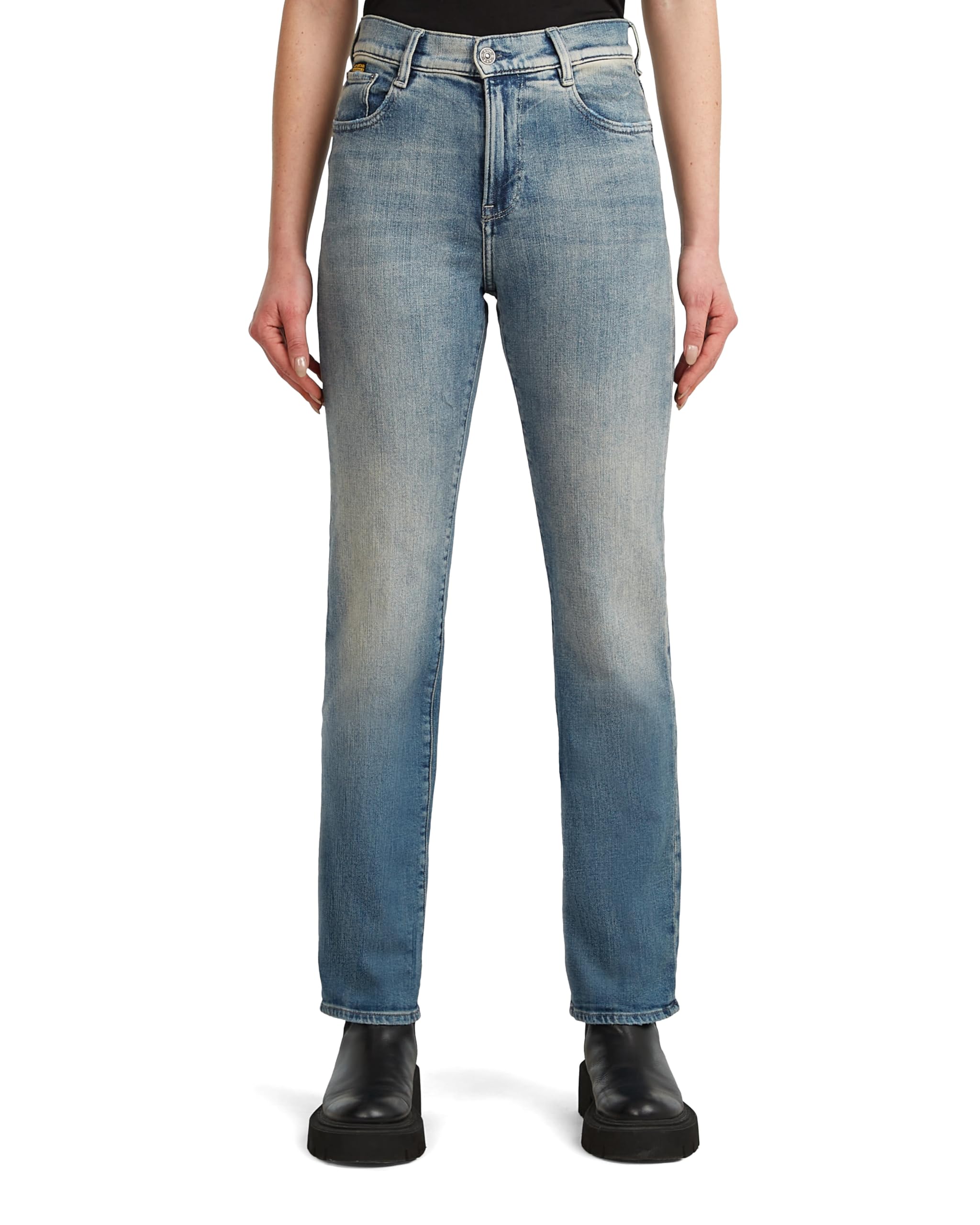 G-Star RAW Jeans Denim Pants Women Straight Fit blue Viktoria High Straight Wmn D23959-D938-H080-W25/L30
