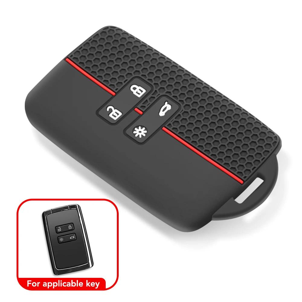 Silicone Car Key Cover For Renault Captur Koleos Kadjar Arkana Megane Dacia Duster Sandero Stepway Smart Remote Control Fob Case
