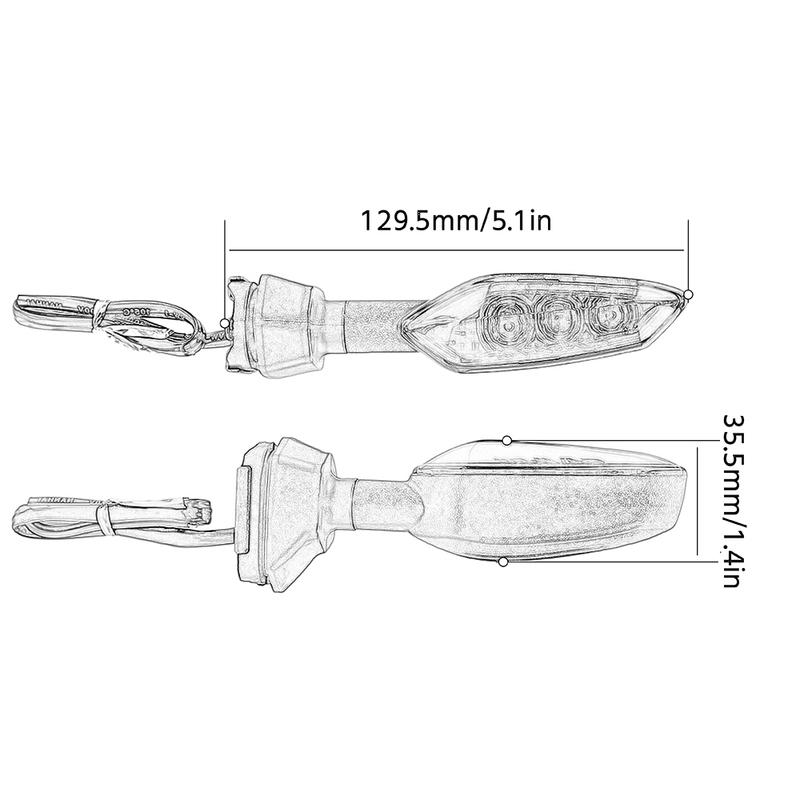For KAWASAKI Z125 Z300 Z400 Z650 Z750 Z800 Z900 Z1000 Z VERSYS 300 1000 Flashing LED Motorcycle Blinker Lamp Turn Signal Light