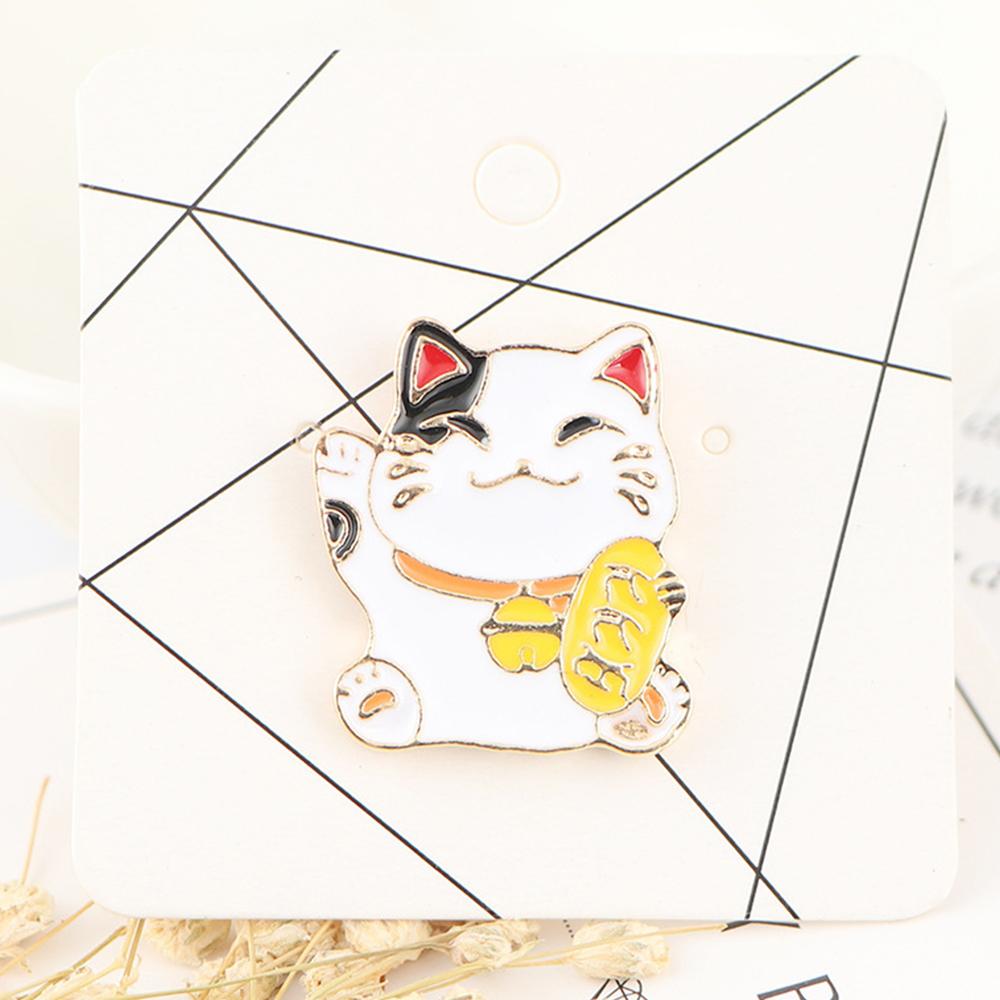 Funny Cute Cats Enamel Pins Fashion Creative Lucky Cat Badge Cute Japanese Lucky Cat Badge Brooch Gifts For Kids Friends