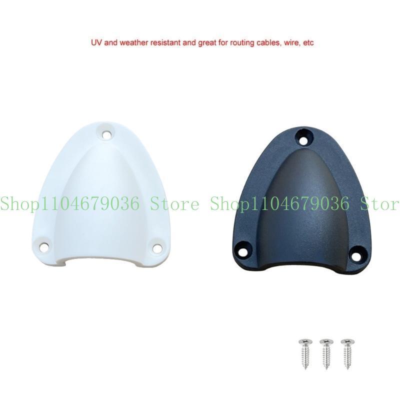 652F Marine Wire Cable Vent Cover Clam Shell Vent with Mounting Screws Ventilator Through Vents for Boat Outlet Yacht Kayak