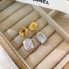 Baroque Shaped Pearl Earrings Colorful Pearl Earrings Pink Purple Earrings French Minimalist and Elegant Exquisite Earrings
