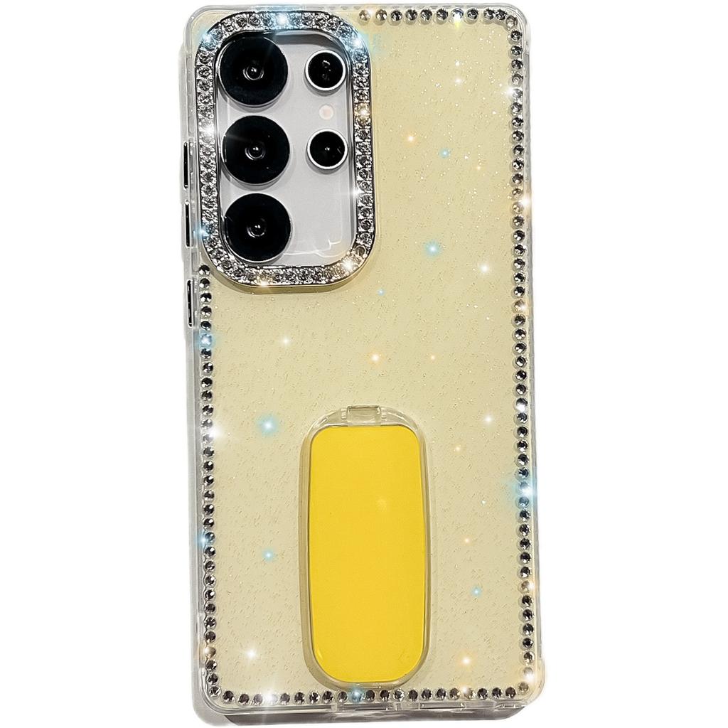 Butterfly Bracket Suitable for Samsung S25 Ultra Mobile Phone Case Flash Drill S24FE Flash Powder A56 Protective Case A17