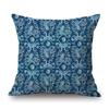 Ocean Blue Sea Life Marine Acquatics Jelly Fish Seashell Starfish Pattern Stylish Nordic Pillow Case Cotton Linen Cushion Cover
