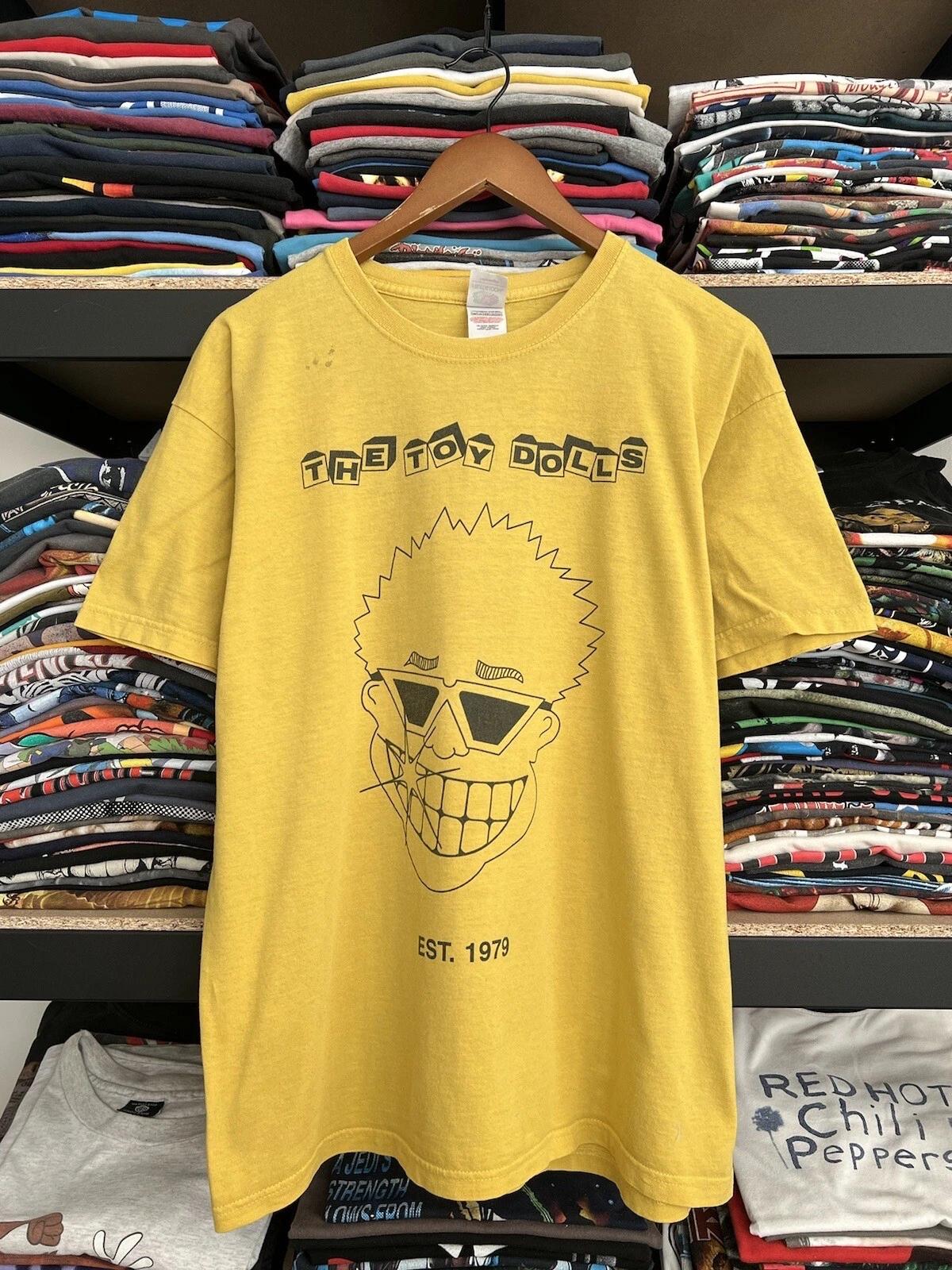 The Toy Dolls 2000s Vintage Punk Rock Band Yellow Tshirt L