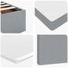 Enjoy restful nights with this ottoman bed with mattress in light grey measuring 80 x 200 cm upholstered in fabric