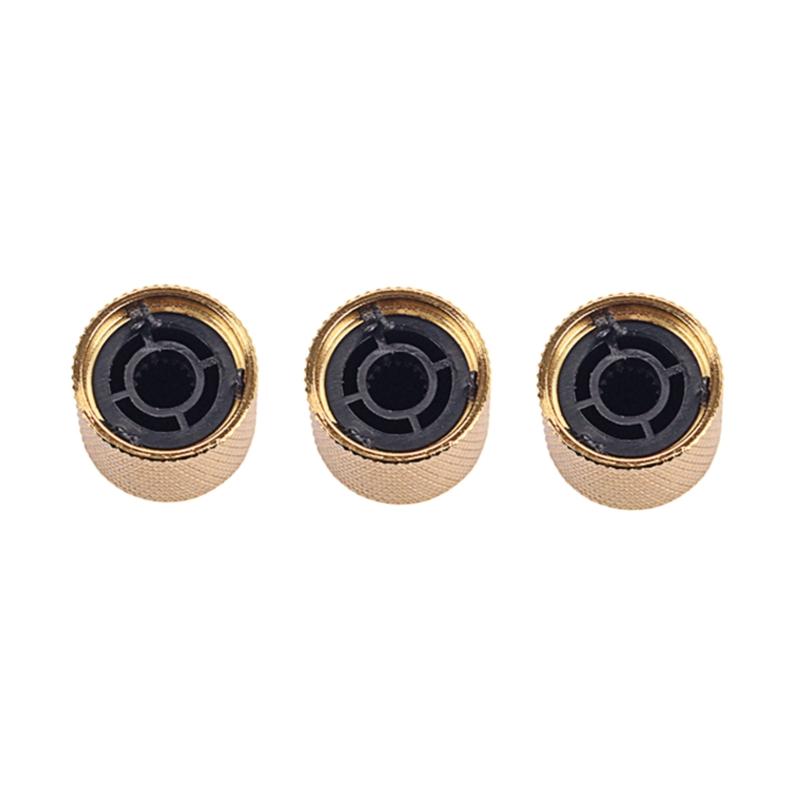 3 Pcs Metal Volume Tone Control Knobs Electric Guitar Bass Knobs Potentiometer Cap Instrument Accessories Easy to Use