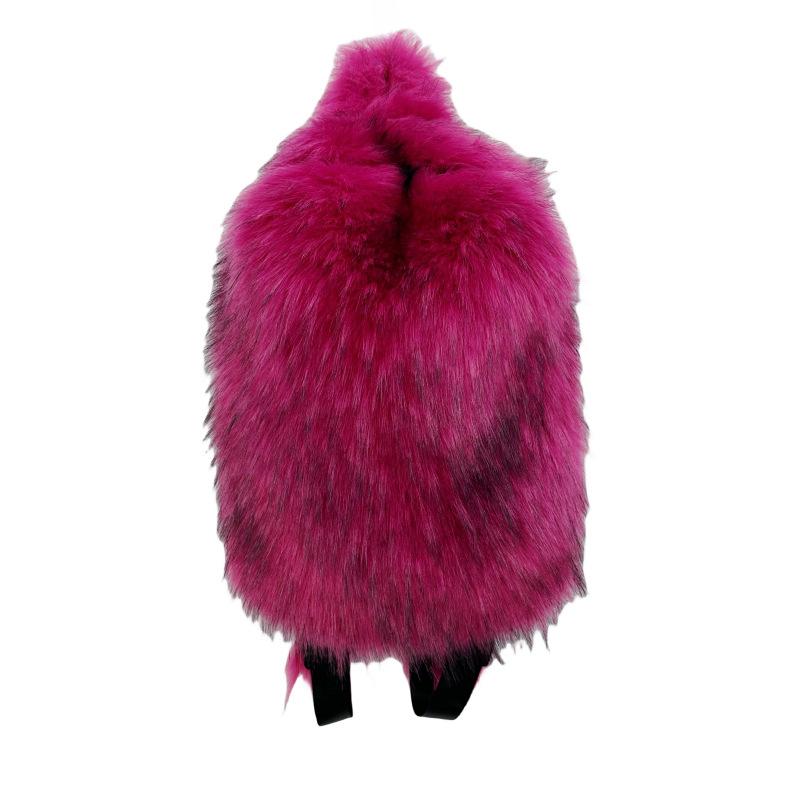 Women Fashion Faux Fur Backpack Cute Plush Travel Bag Stylish Fuzzy Daypack For Daily Use