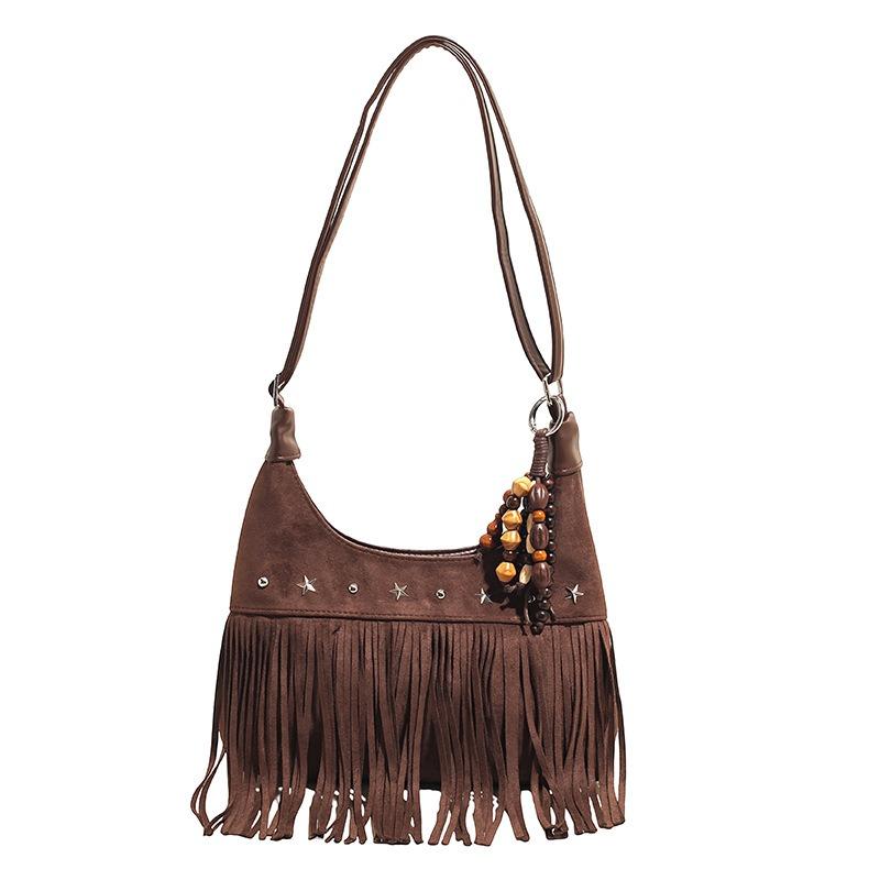 Fashionable and Trendy Retro Fringed Bag, Casual and Stylish Single-shoulder Crossbody Bag
