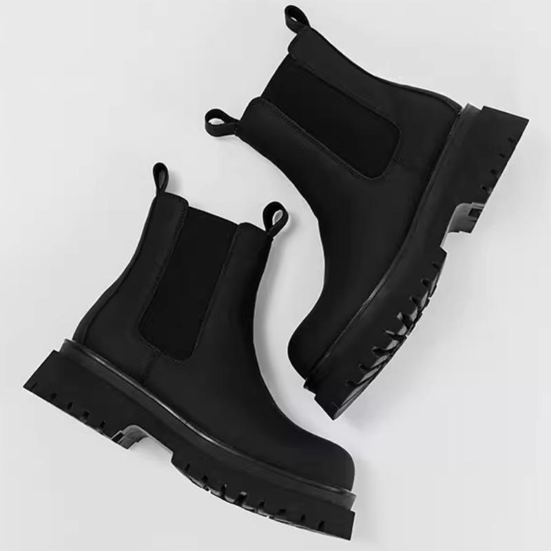 Martin-støvler herre 2024 nye høydeøkende britisk stil høy ankel kuskinn tykksålet verktøy skorstein Chelsea herrestøvler