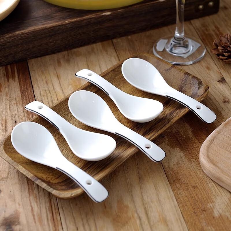Ceramic Small Soup Spoons