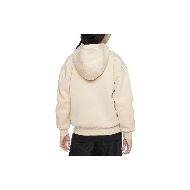 Nike Sportswear Club Fleece Logo Bestickter Hoodie Kinderhoodies Khaki FD2931-126