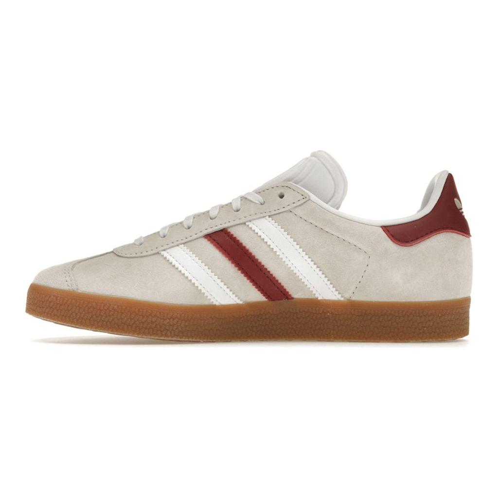 adidas Gazelle Aluminium Burgundy Unisex Sneakers Cream Cloud-White Collegiate-Burgundy IG0672