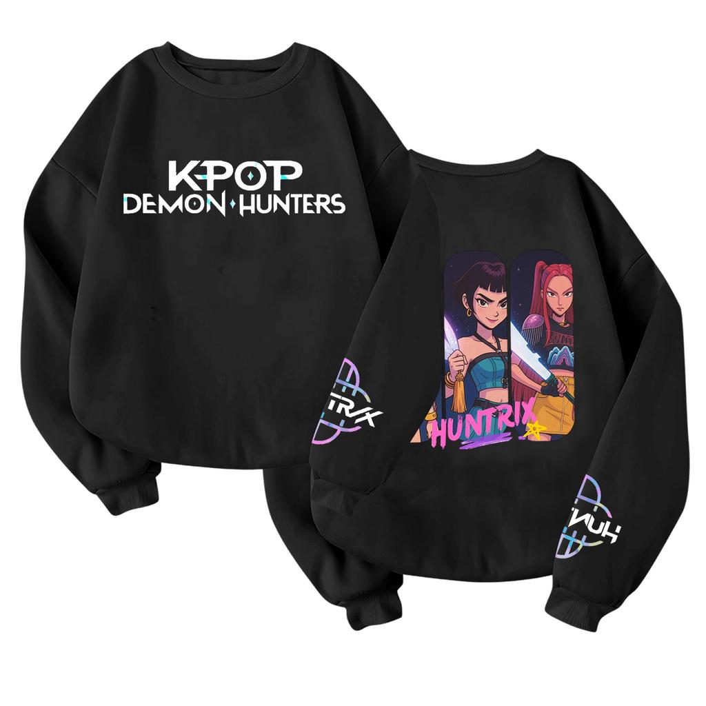 Children's Fashionable Lightweight Long-sleeved Round Neck Pullover With Pockets Printed Pullover