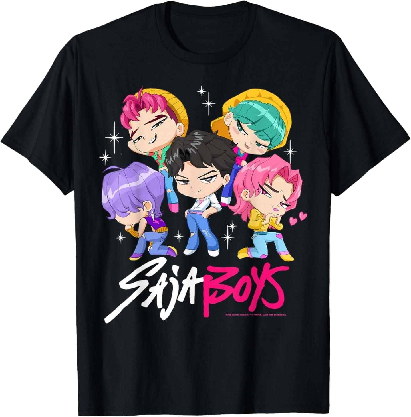 Saja Boys Chibi Boy Band Group Shot T-Shirt XXXL