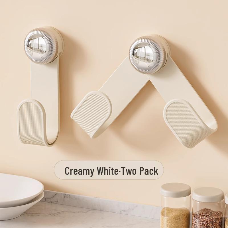 Wall-Mounted Rotating Pot Lid Organizer with Suction Cup, Punch-Free Kitchen Storage Rack for Hanging and Cutting Boards.