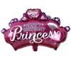 1Pc Hot Pink Crown Princess Birthday Party Decoration Supplies Round Foil Balloon