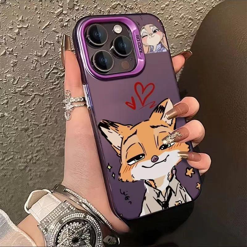 Nick & Judy Cartoon iPhone Case for Models 13 Pro Max, 14, 15, 16 Pro, and 17
