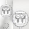 KEYSION HD Transparent Earphone Case for Samsung Galaxy Buds 4 4 Pro Hard PC Shockproof Headphone Cover With Phone Stand Hook