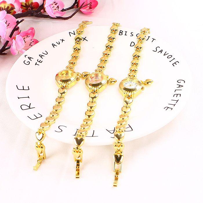Popular Love Heart Women's Watch with Diamond-set Stainless Steel Bracelet - Fashionable Design
