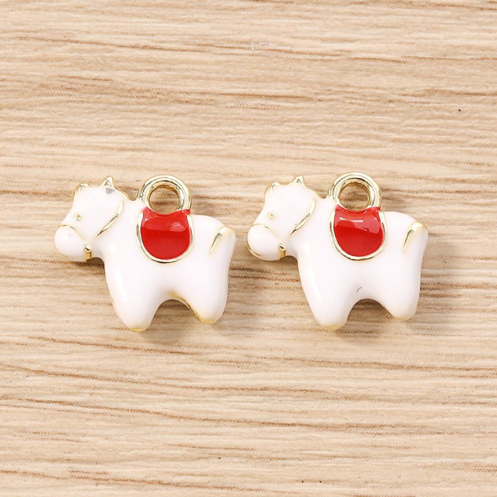 5PCS New Zinc Alloy Animal Pendant Accessories Little Horse Multi-purpose DIY Accessories Necklaces Charms DIY Jewelry Making