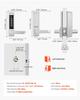 Mechanical Keyless Entry Door Lock, 2.0 Code Upgrade, 5 Digits Code, Single-Sided Push Button Combination Keypad Door Lock with Handle, Auto Locking,