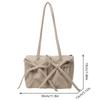 Double Strap Women's Armpit Bag Autumn Winter New Solid Color Bow Large Capacity Versatile Commuter Bag Fashion Shoulder Handbag