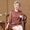 Women's Tang Suit Top: Seven-Sleeve Chinese Style for Middle-Aged & Elderly