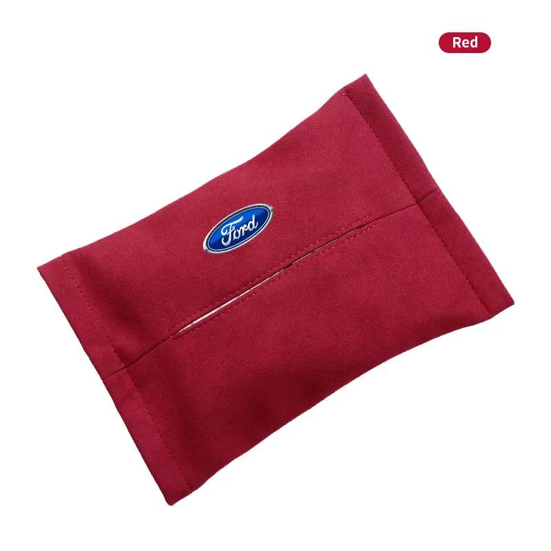 Car Seatback Tissue Organiser Box Sun Visor Console Tissue Storage Bag For Ford Fiesta Mondeo Fusion Explorer Escape Shelby Edge