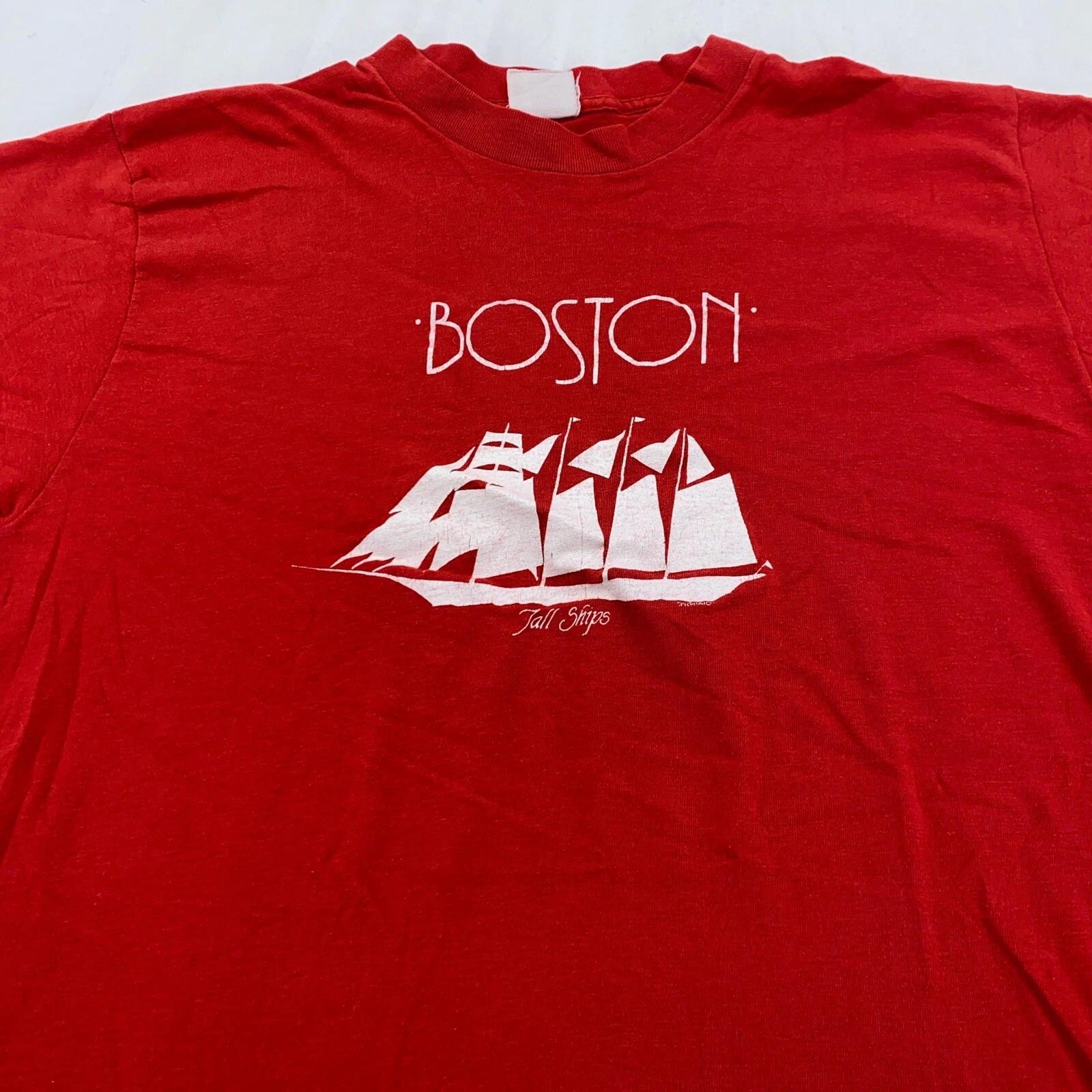 

vintage BOSTON TALL SHIPS 90s t-shirt S waterfront sea beach 3XL