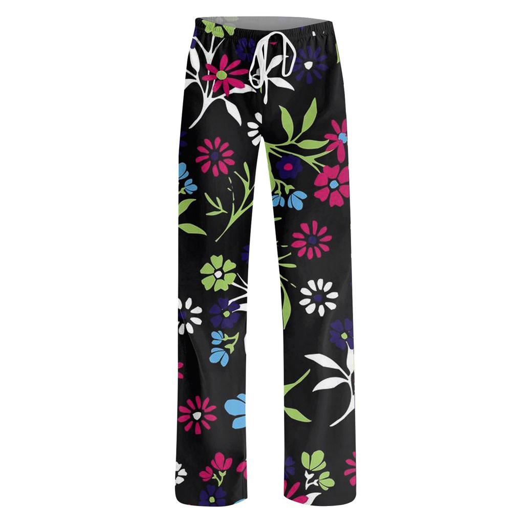 Women's Fashion Loose Casual Floral Printed Casual Pants