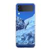 Transparent Phone Case For Samsung Galaxy Z Flip 3 4 5 6 7 Hard Folding PC Z Flip3 Flip4 Cover Antarctica snow scenery