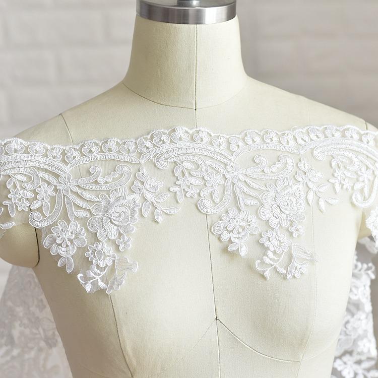 Wedding Veil Handmade Diy Lace Material, Lace Embroidery Car Bone Lace Fabric Clothing Tablecloth Decorative Fabric