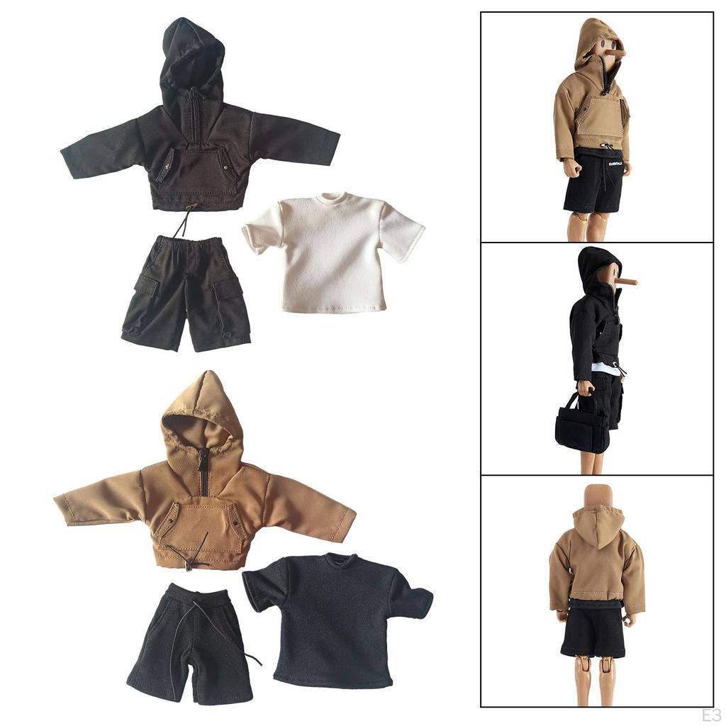 1/12 Male Figure Clothes Men's Casual Outfits, Handmade Fashion Costume for Doll 6inch Action