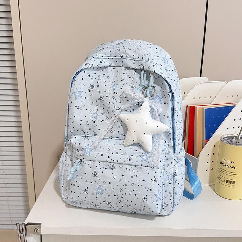 Schoolbag New Large Capacity Backpack Female Cute Small Fresh Casual Backpack Casual Star Girl Student School Bag