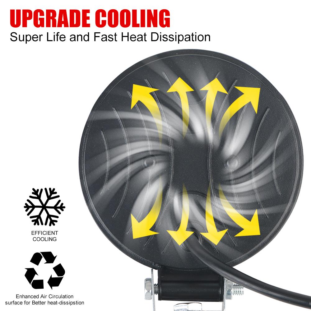 Driving Lamp 102W 1 PC Spot Lamp 10-30V 4 Inch Super Bright Spotlight Fog Light 6000K 34 LED Driving Lamp Car Accessories