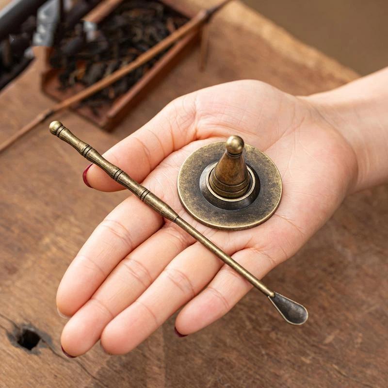 Alloy Incense Cone Making Kit DIY Handmade Craft Durable Set with Spoon for Home Meditation Yoga Lover Gift Choice