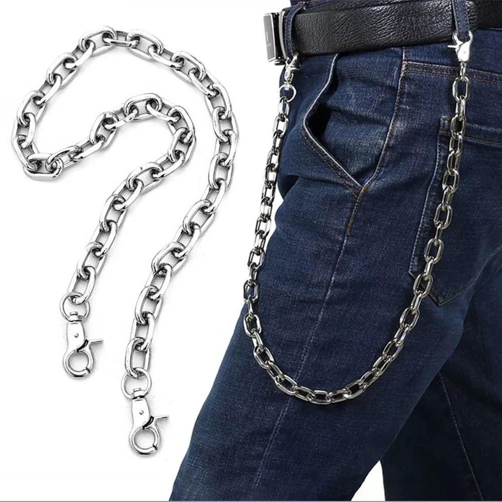 Rock Style Single Strands Pants KeyChain Big Ring Metal Link Wallet Chain Punk Biker Chain Street Wear