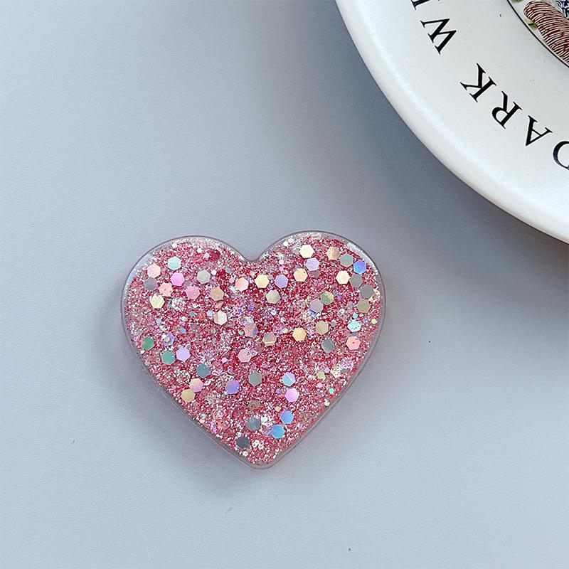 Sequin Glitter Love Magnetic Paste Mobile Phone Airbag Bracket Heart Ring Niche Girl Decoration