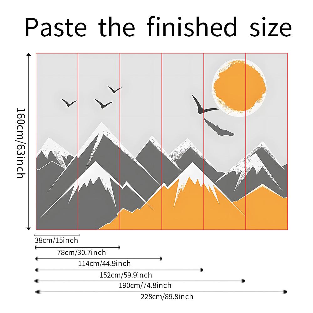 

Веселый-L035 Мультяшный Солнечный Цзиньшань Даянь Спальня Гостиная Дом Фоновая Стена Ландшафтный Декоративная Наклейка на Стену 38*160CM*6PCS/fun-L035