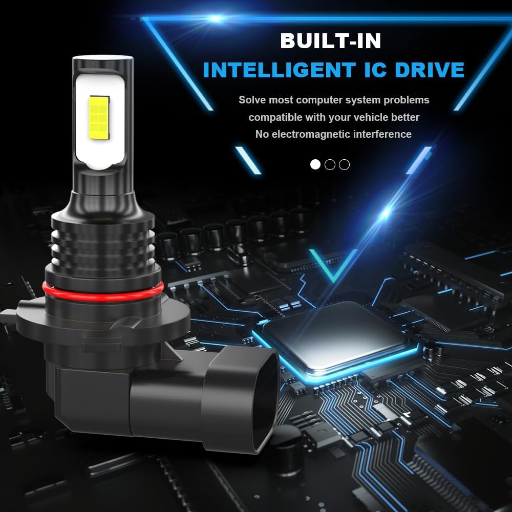 For 2002 2003 2004 2005 Dodge Ram 1500 2500 3500 9007 9145 High Low Beam Fog Lights High Low Combo, 6000K White Light, Pack Of 4