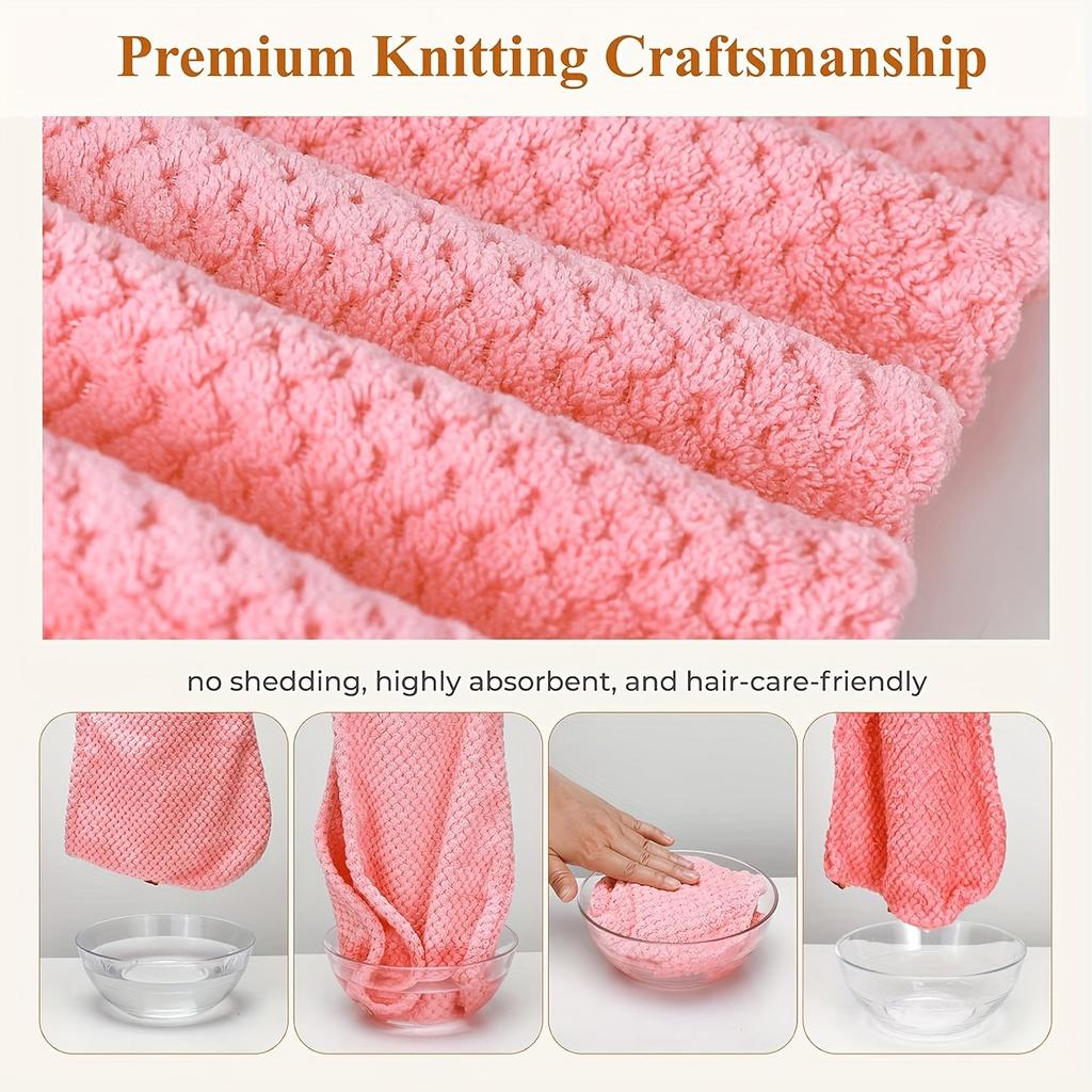 3pcs High Quality Quick-drying Microfiber Turban Wrap Highly Absorbent Soft and Comfortable Blow Dry Towel Bathroom Supplies