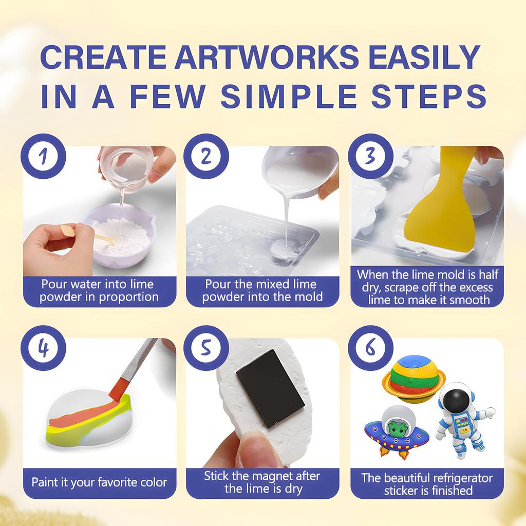 Zestaw do prac plastycznych i rękodzieła dla dzieci Zestaw do malowania, Projekty SPA Kreatywna aktywność Zabawki DIY Prezent, zabawki dinozaury Zestaw do malowania f