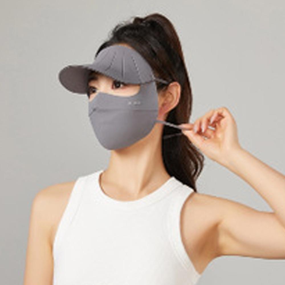 Breathable Ice Silk Face Mask UV Resistant Hat Summer Face Cover Face Sunscreen Mask  Cycling
