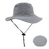 Hochwertige Outdoor-Sonnenschutz-Atmungsaktive Einfache Wanderhüte Jagd-Reisekappe Angelkappe Mit Kordel