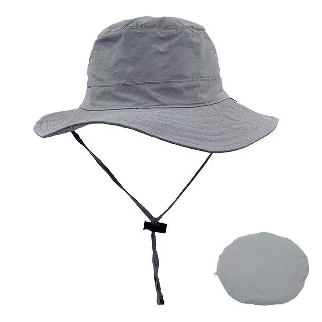 Hochwertige Outdoor-Sonnenschutz-Atmungsaktive Einfache Wanderhüte Jagd-Reisekappe Angelkappe Mit Kordel