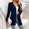 Women's Plus Size 3/4 Sleeve Cardigan with Pockets - Soft Milk Silk Knit Open Front