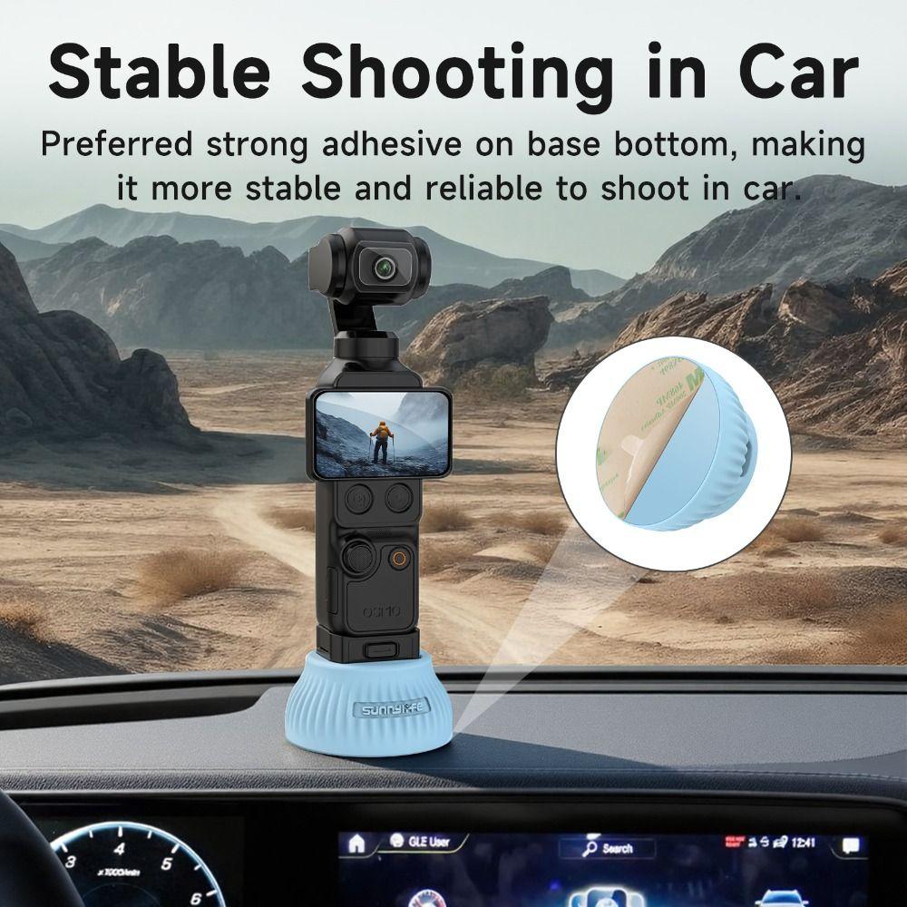 Adhesive Bottom Car Stand Holder Extension Mount for DJI Osmo Pocket 4 3 Action Camera Accessories